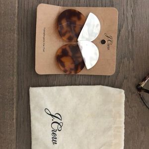 Jcrew earrings tortoise and silver